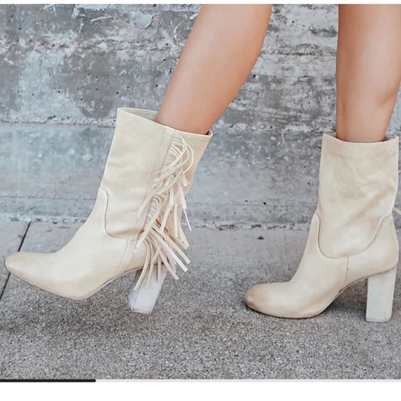 Free People boots Wild Rose Slouch Size 8.5 cream - Picture 8 of 11